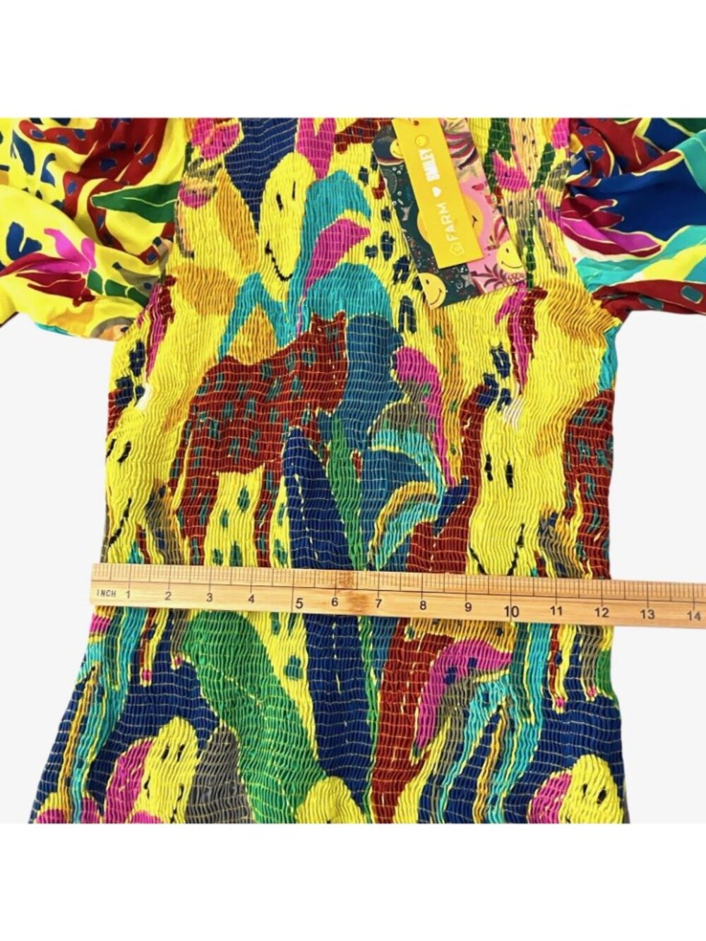 FARM Rio Smiley Leopards Jungle Mini Dress Womens P Multicolor Long Sleeve - Picture 14 of 16